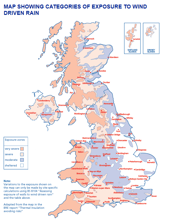 wind driven rain exposure
